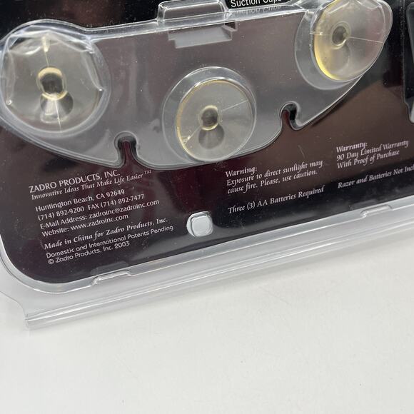 NEW Z’Fogless Fog Free Shower Mirror Lighted Clock Razor Holder Silver Gray 8x8 - Picture 8 of 8